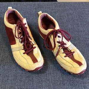 Diesel Burgundy and Cream Casual Sneakers